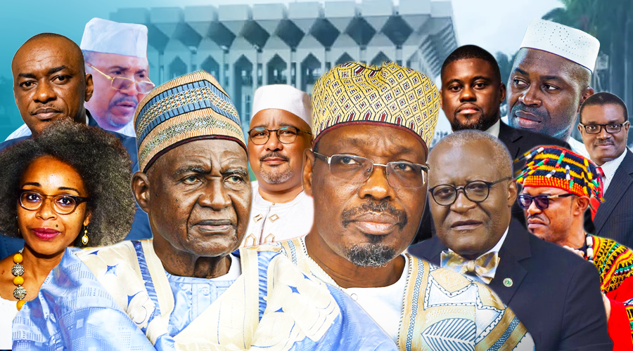 Composition affiche photo avec tous les candidats de l'opposition du Cameroun.