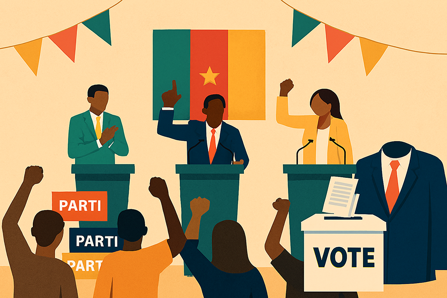 Illustration campagne électorale pour élections régionales